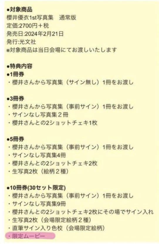 FRUITS ZIPPER 櫻井優衣 1st写真集『YUi』 10冊特典ムービー