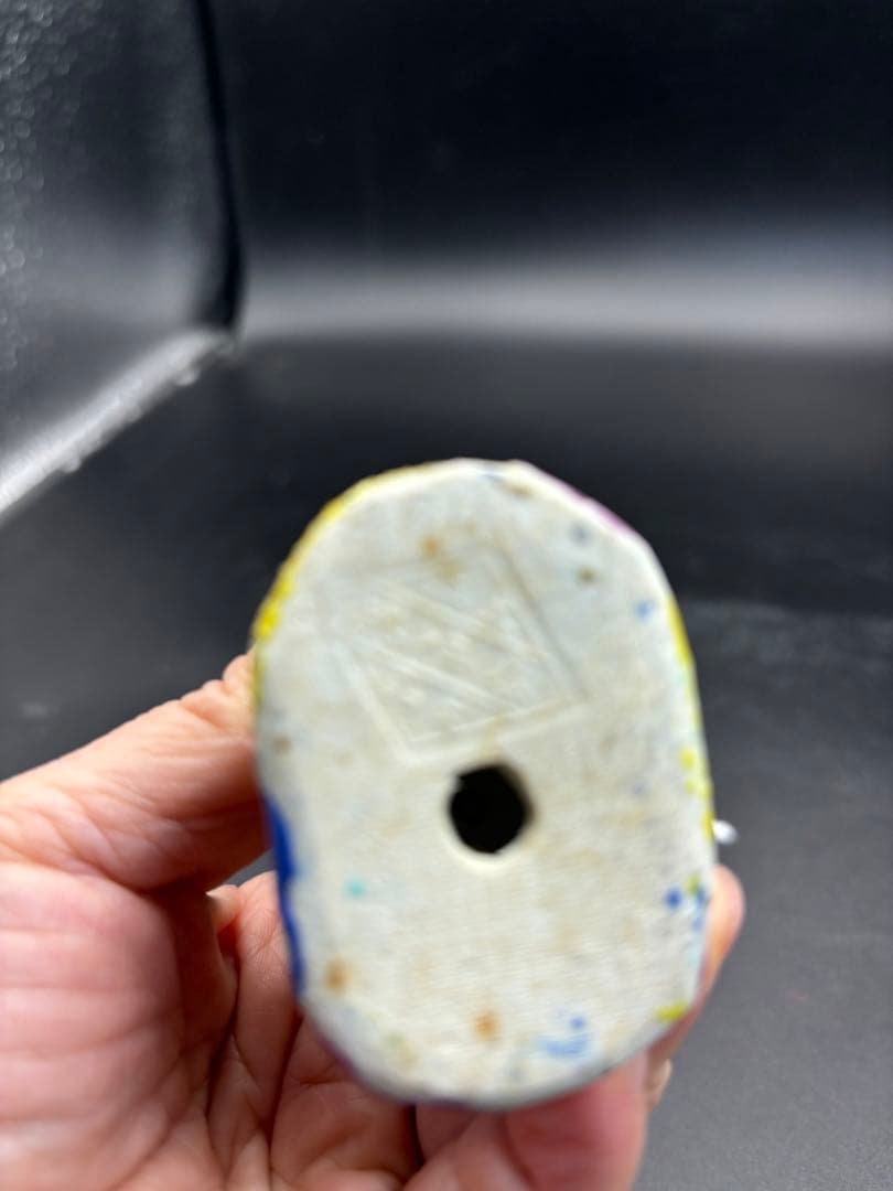 中国美術 古玩 色絵陶人形 陶器人形 高さ約13cm 置物 オブジェ 古董品