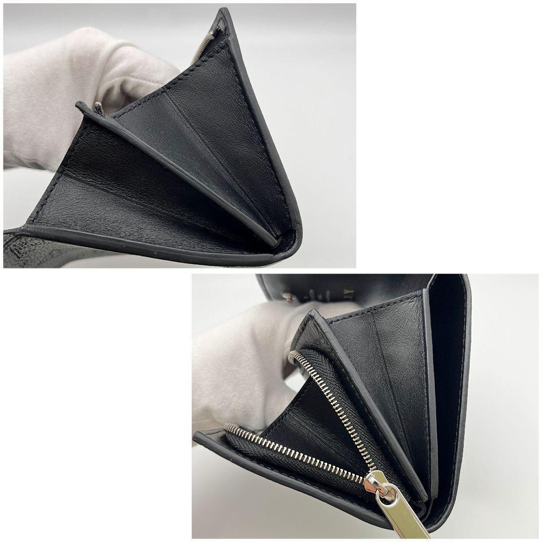 ✨極上美品✨ルイヴィトン モノグラム マヒナ イリス コンパクト黒 二つ折り財布