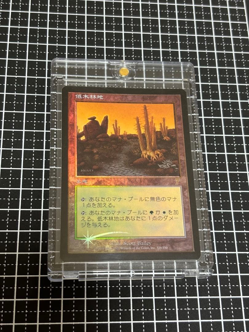 【美品】MTG 低木林地 7版 日本語 ホイル Foil マジックザギャザリング