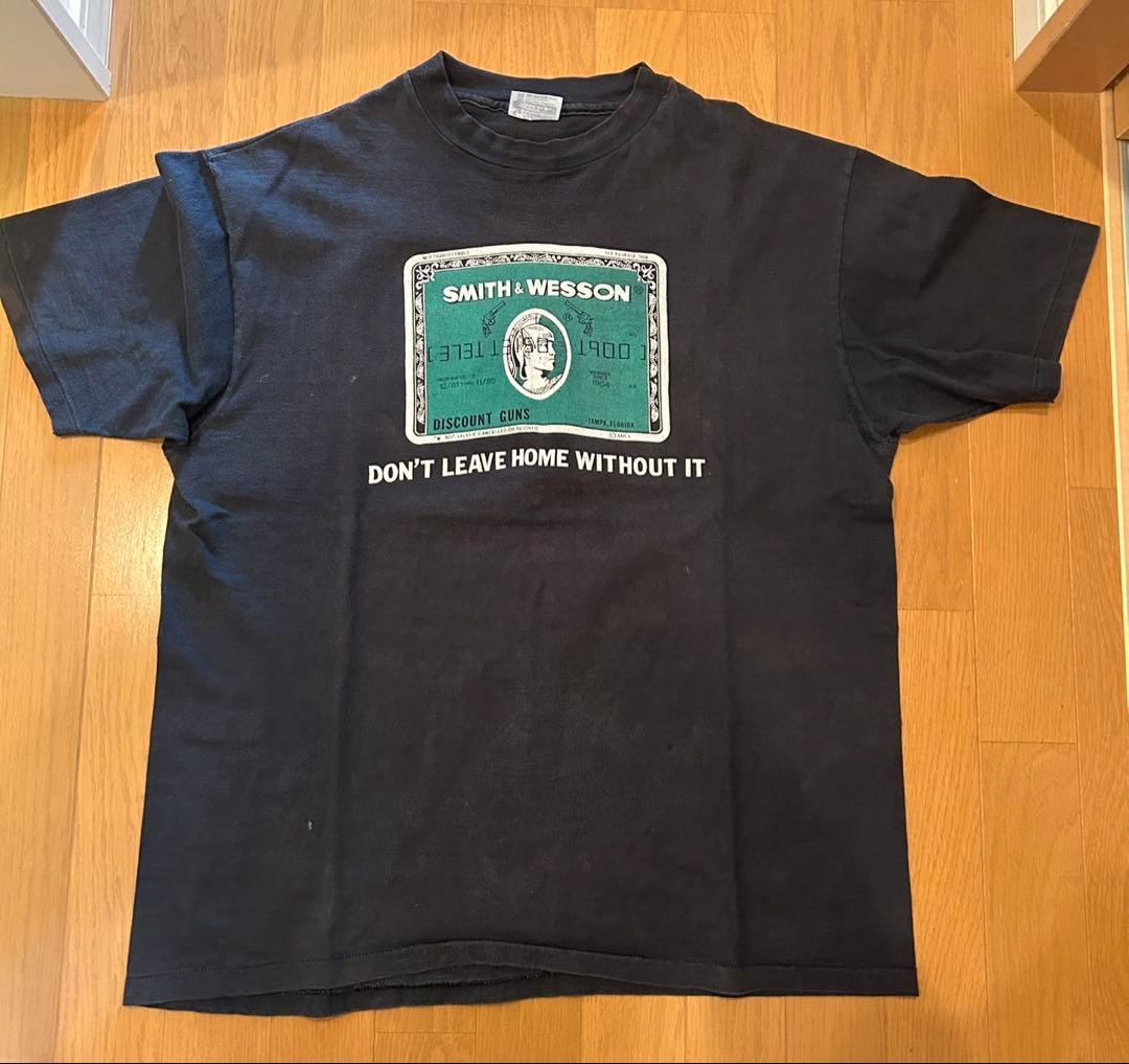 80s 90s AMEX パロディ　discount guns tシャツ
