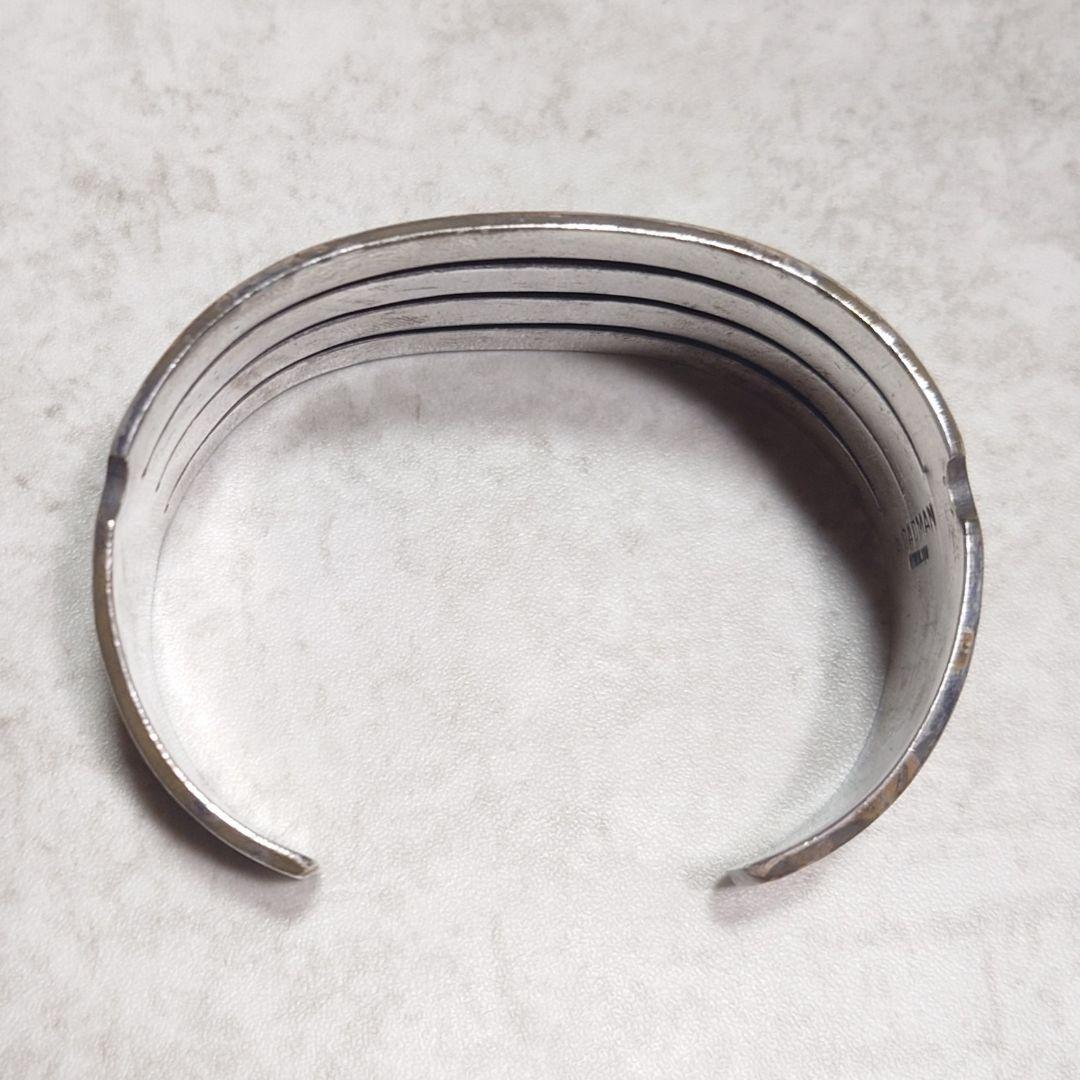 NAVAJO ナバホ ANDY CADMAN スタンプワークワイドバングル 重厚