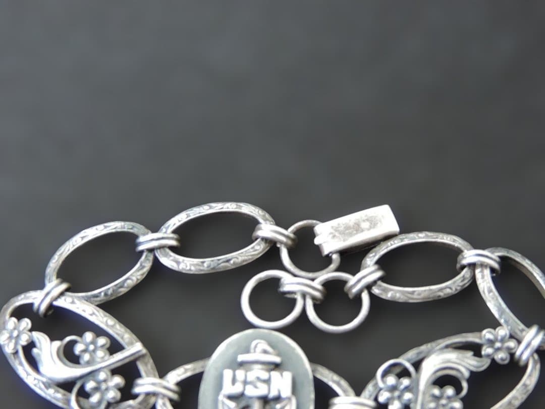 USN　海軍　スターリング　ブレスレット　17cm　総重量14.2g　431K〇