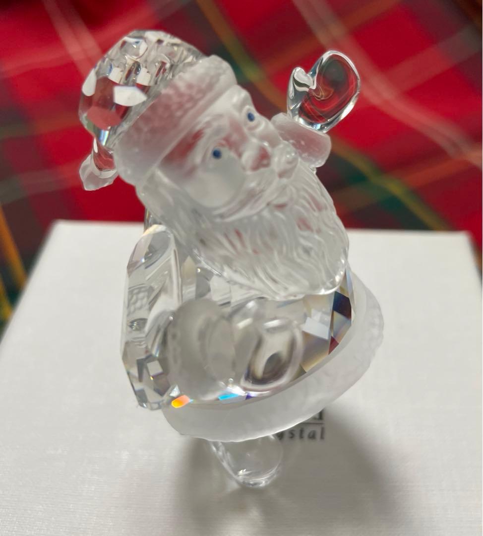 【美品】 SWAROVSKI クリスタル置物　クリスマス　サンタクロース