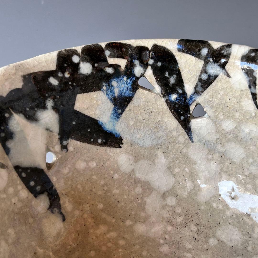 茶道具　乾山写　雪笹　菓子鉢　浅見安兵衛　共箱　大正　昭和　陶芸　京焼