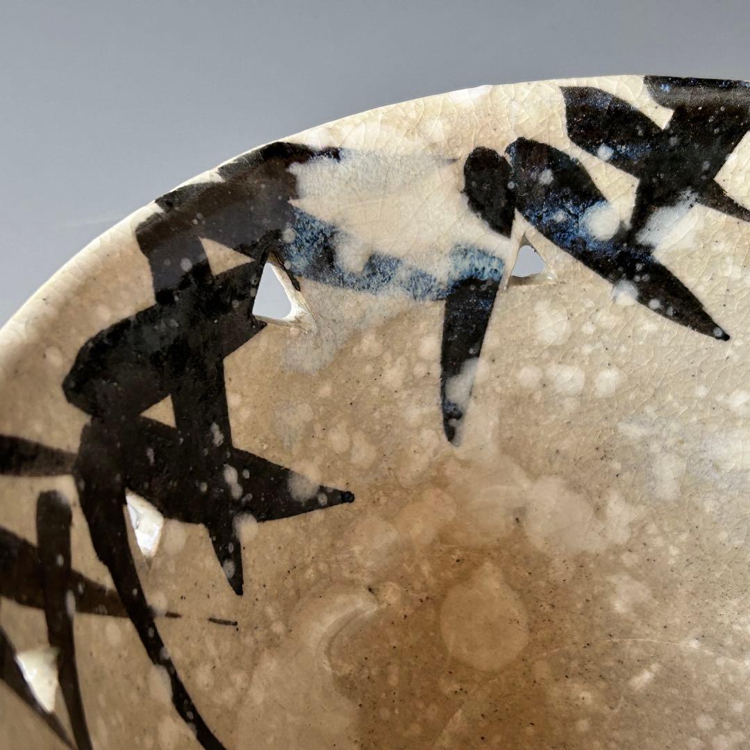 茶道具　乾山写　雪笹　菓子鉢　浅見安兵衛　共箱　大正　昭和　陶芸　京焼