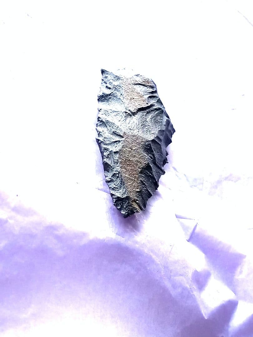 原始人… アイヌ仕様 尖頭器 a 石器 模写 サヌカイト