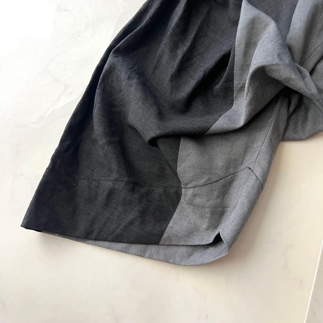 美品 イッセイミヤケ サルエルパンツ 変形 クレイジーパターン ベルト 2 M