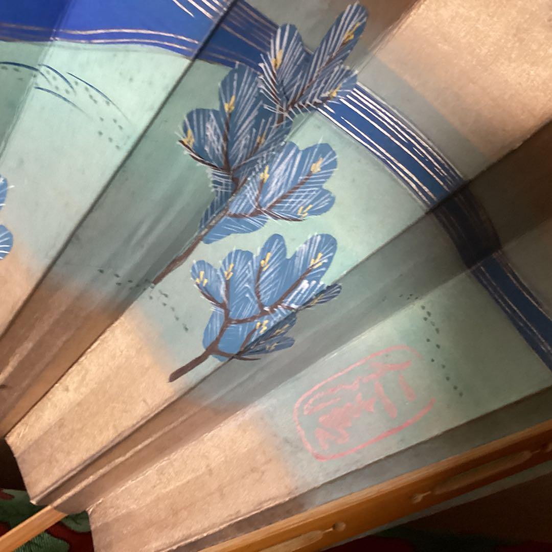 野々村仁清　　　扇画　　落款印譜有　　琳派風の作品　　肉筆画　模写　NO42~2