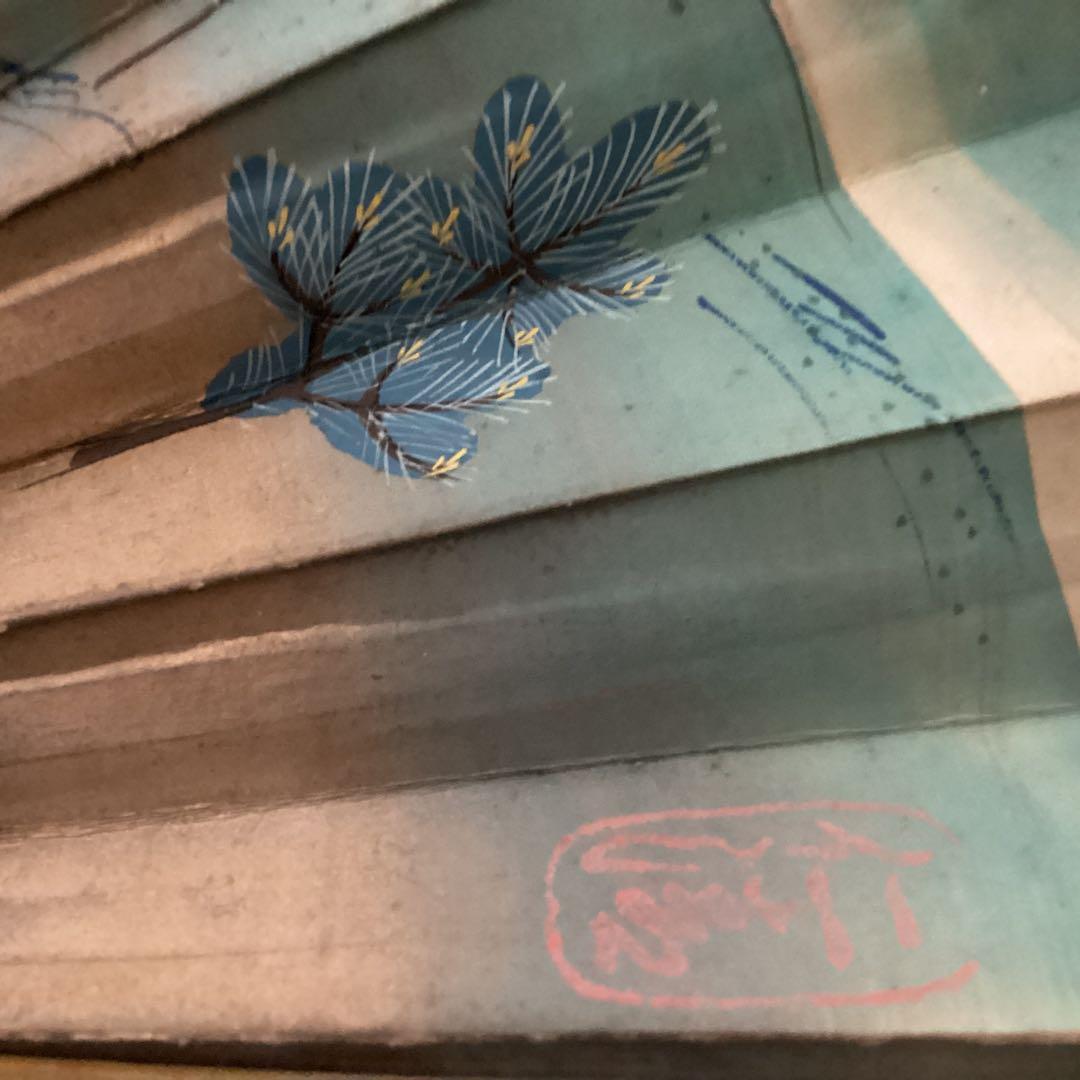 野々村仁清　　　扇画　　落款印譜有　　琳派風の作品　　肉筆画　模写　NO42~2