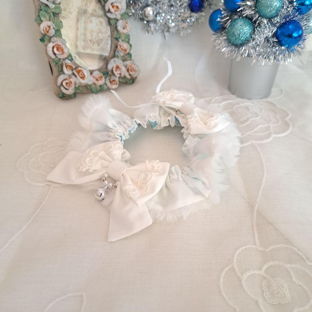 短毛シュシュ、スノーフレーク(ホワイト)わんちゃん猫ちゃん用