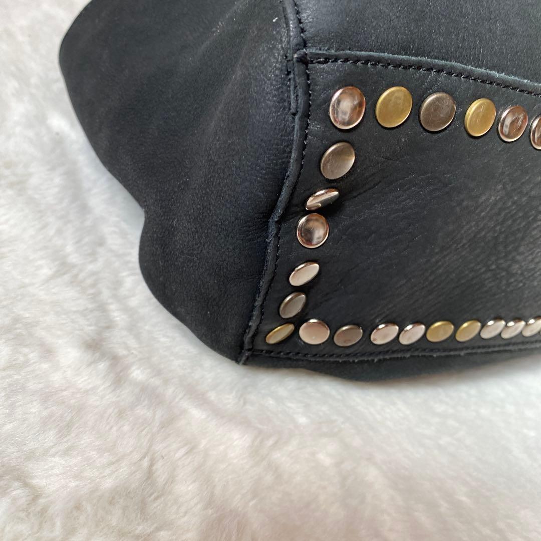 TRES トレ スタッズ トートバック レザー 本革 黒 ブラック y2k 星