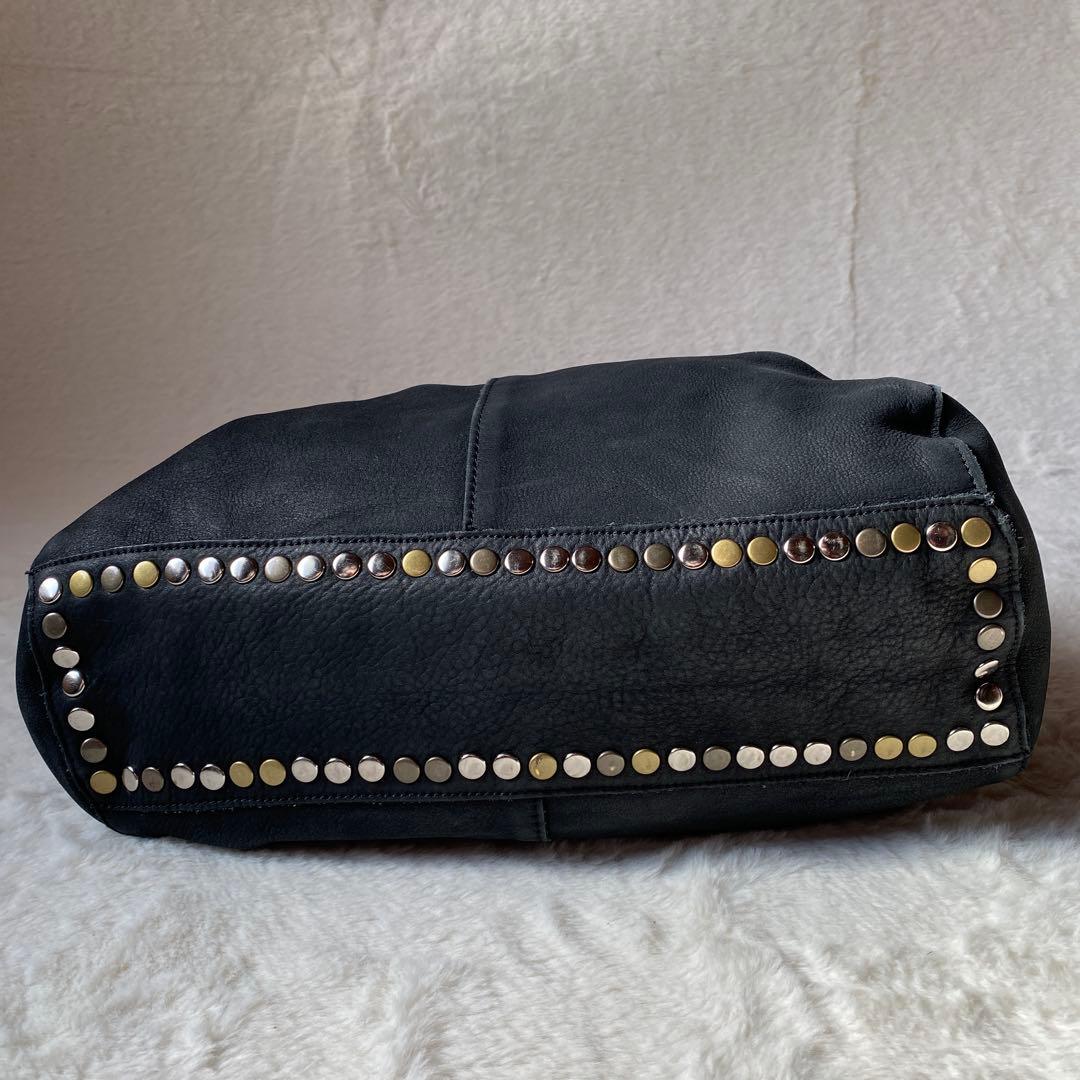 TRES トレ スタッズ トートバック レザー 本革 黒 ブラック y2k 星