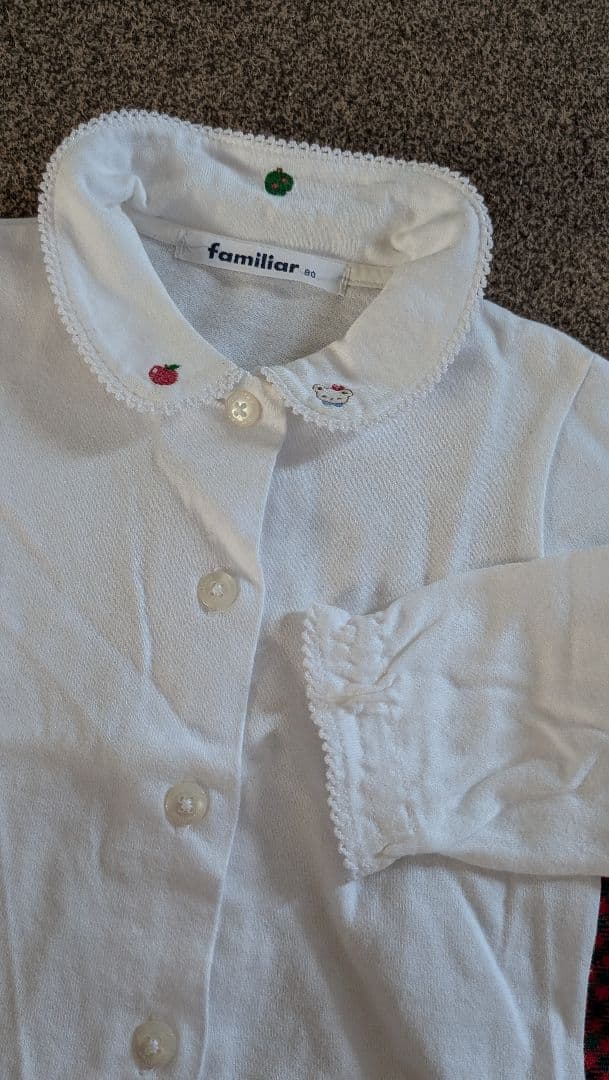 ファミリア　フォーマル　ジャンパースカート　カーディガン　ブラウス　80cm