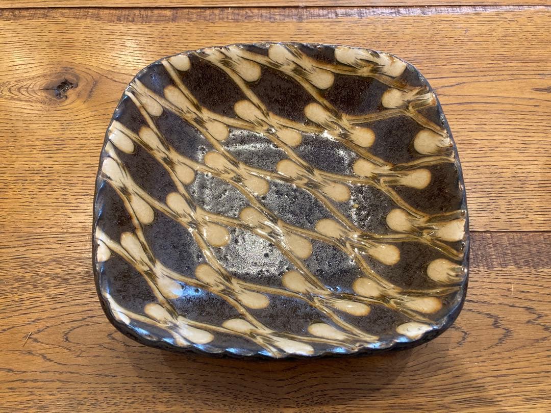 ★よしこ★ スリップウェア 伊藤丈浩 角鉢 大・小セット