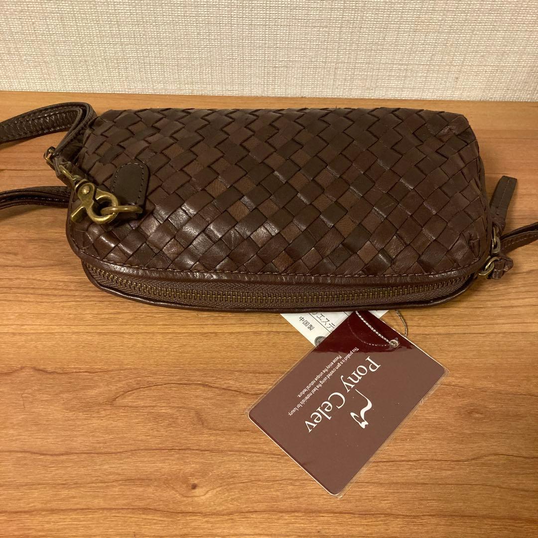 ポニーセレブ　お財布ポシェット　サコッシュ　￼斜め掛け　メッシュ