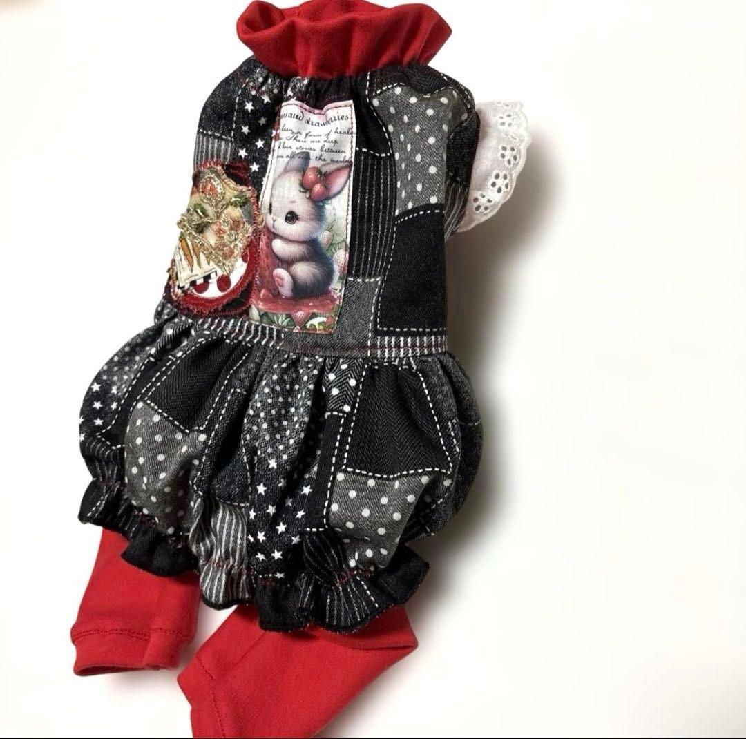 犬服ハンドメイド　まとめ売り　バルーンスカート付き　ロンパース3点セット