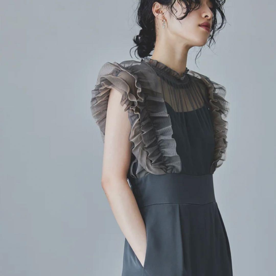 niana フリルハイウエストワイドパンツドレス オケージョン 同窓会 結婚式