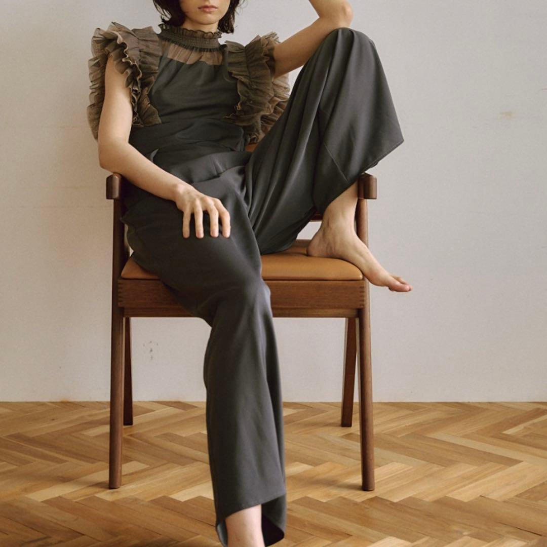 niana フリルハイウエストワイドパンツドレス オケージョン 同窓会 結婚式