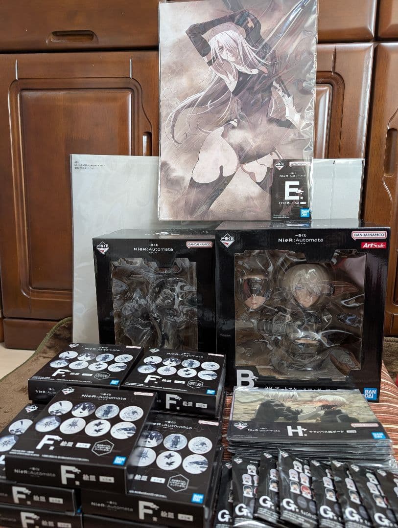 一番くじ NieR:Automata A賞＆B賞フィギュア＆E賞イラストボード他