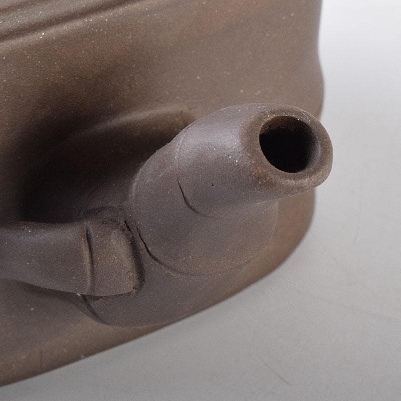 中国　紫砂　朱泥　竹文　急須　茶壷　在銘　N　7119