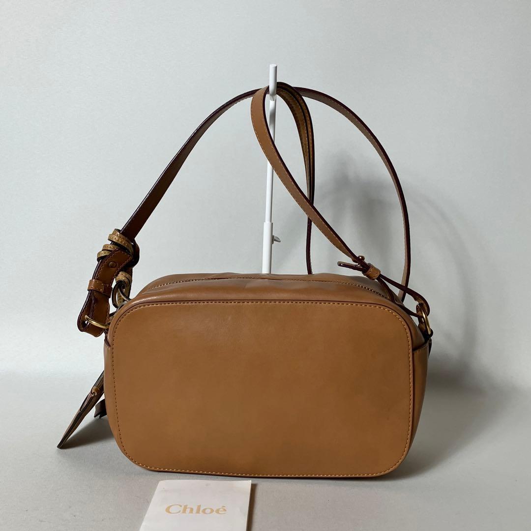 2511-235｜クロエ ショルダーバッグ レザー ブラウン