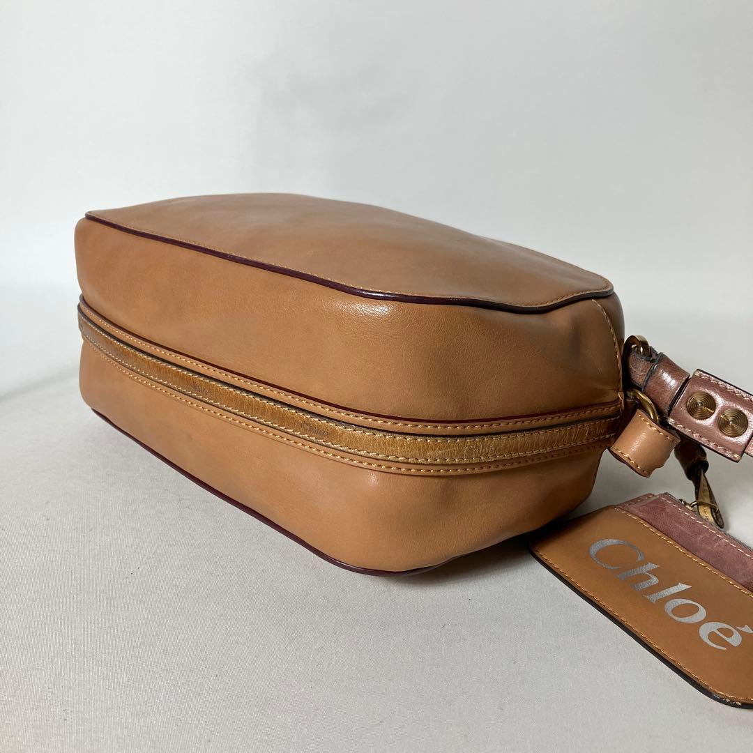 2511-235｜クロエ ショルダーバッグ レザー ブラウン