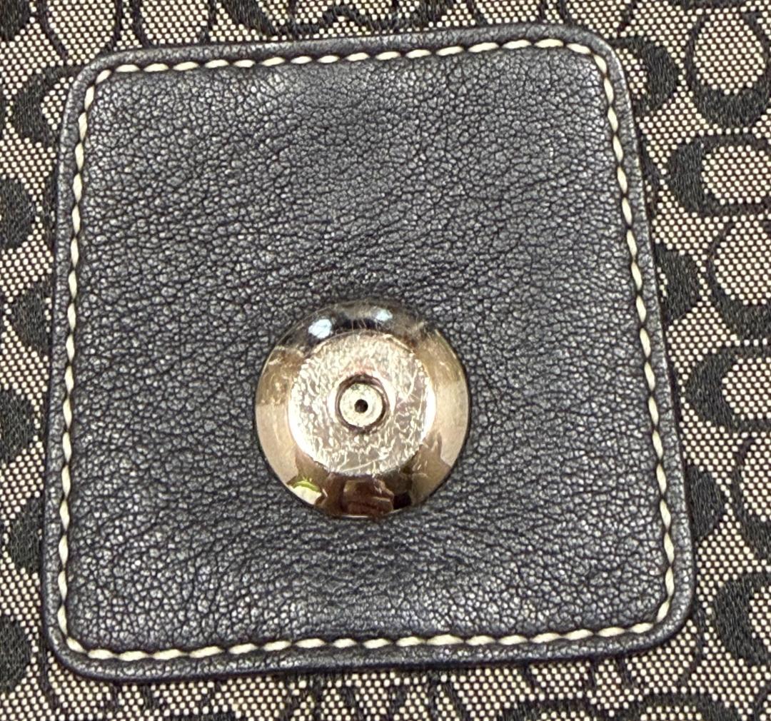 【美品】COACH コーチ SOHO ワンショルダー バッグ シグネチャー 黒