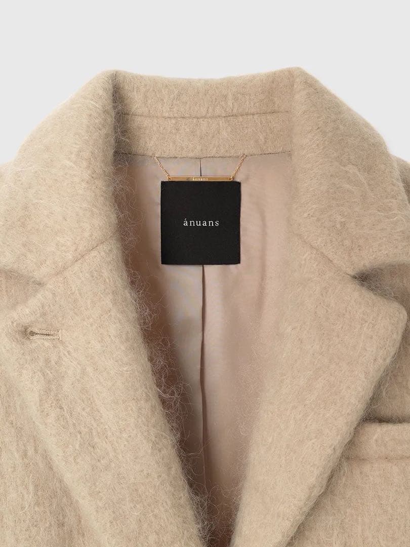 anuans モヘアシャギーテーラードジャケット
