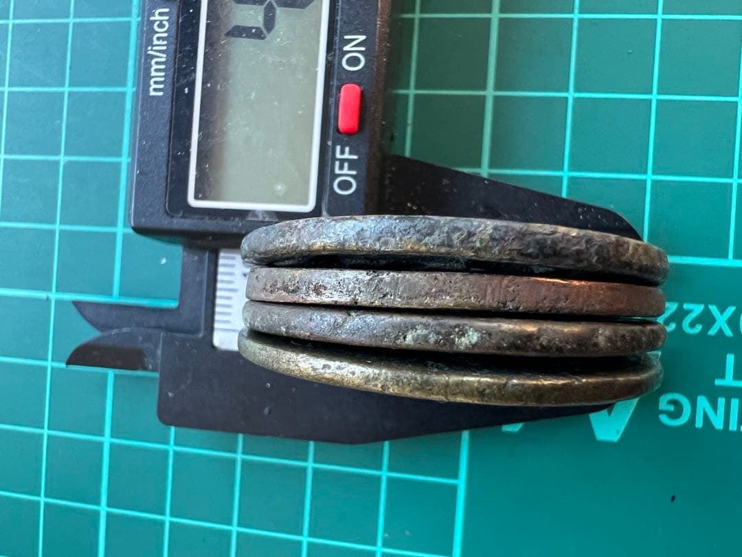 穴銭　中国銭　咸豊重宝当十　4枚まとめロット