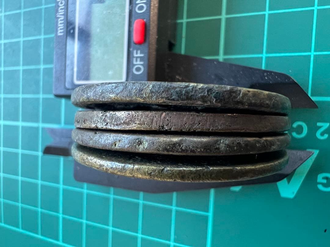 穴銭　中国銭　咸豊重宝当十　4枚まとめロット