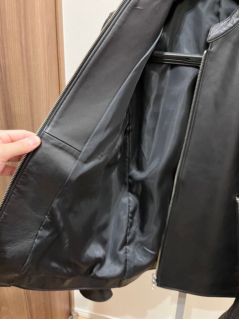 ブラックレザーライダースジャケット