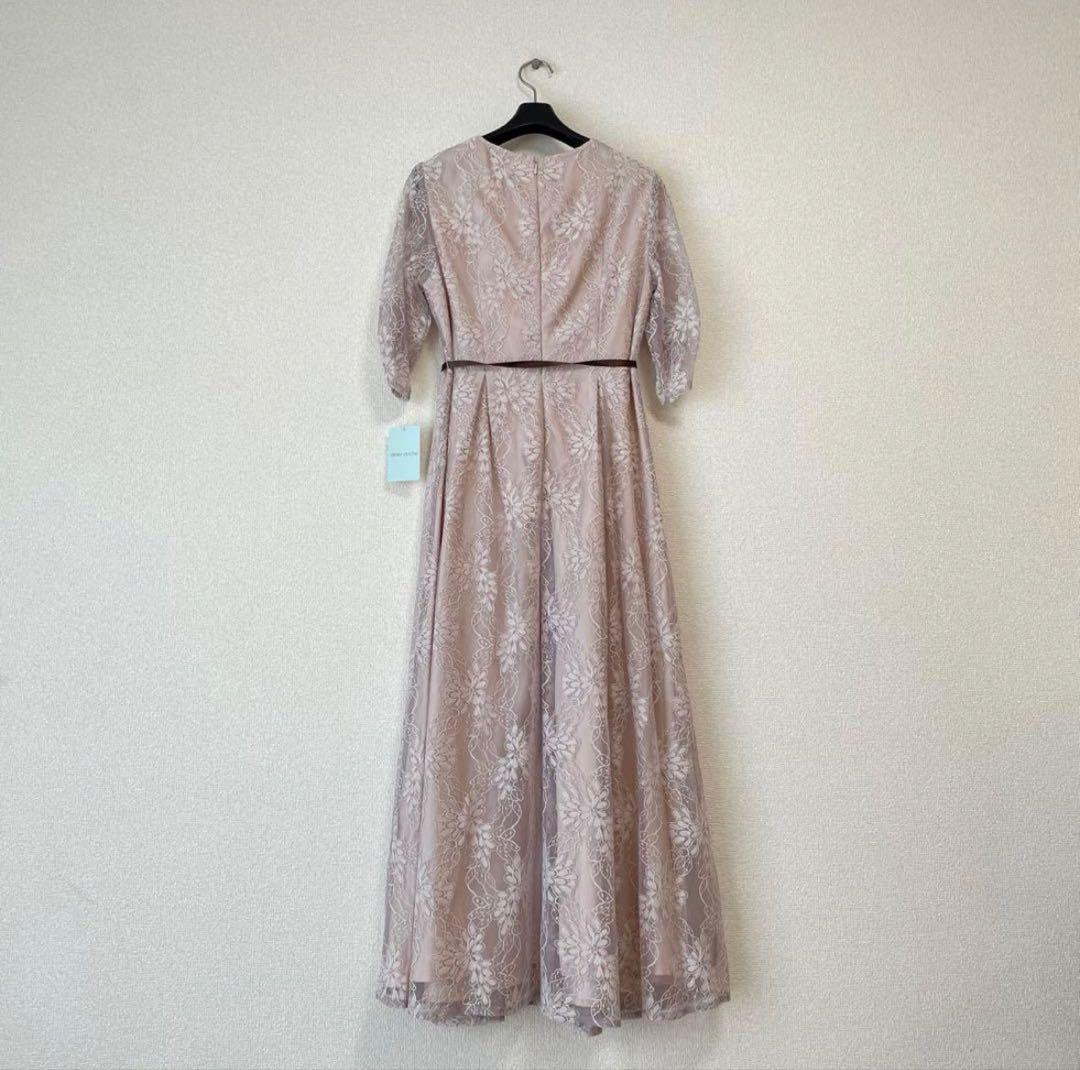 【新品未使用】AIMER サテンリボンベルト ラメレースドレス