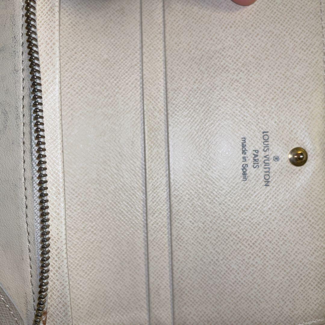 ルイヴィトン ダミエ 財布 ホワイト×グレー