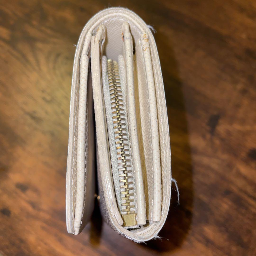 ルイヴィトン ダミエ 財布 ホワイト×グレー