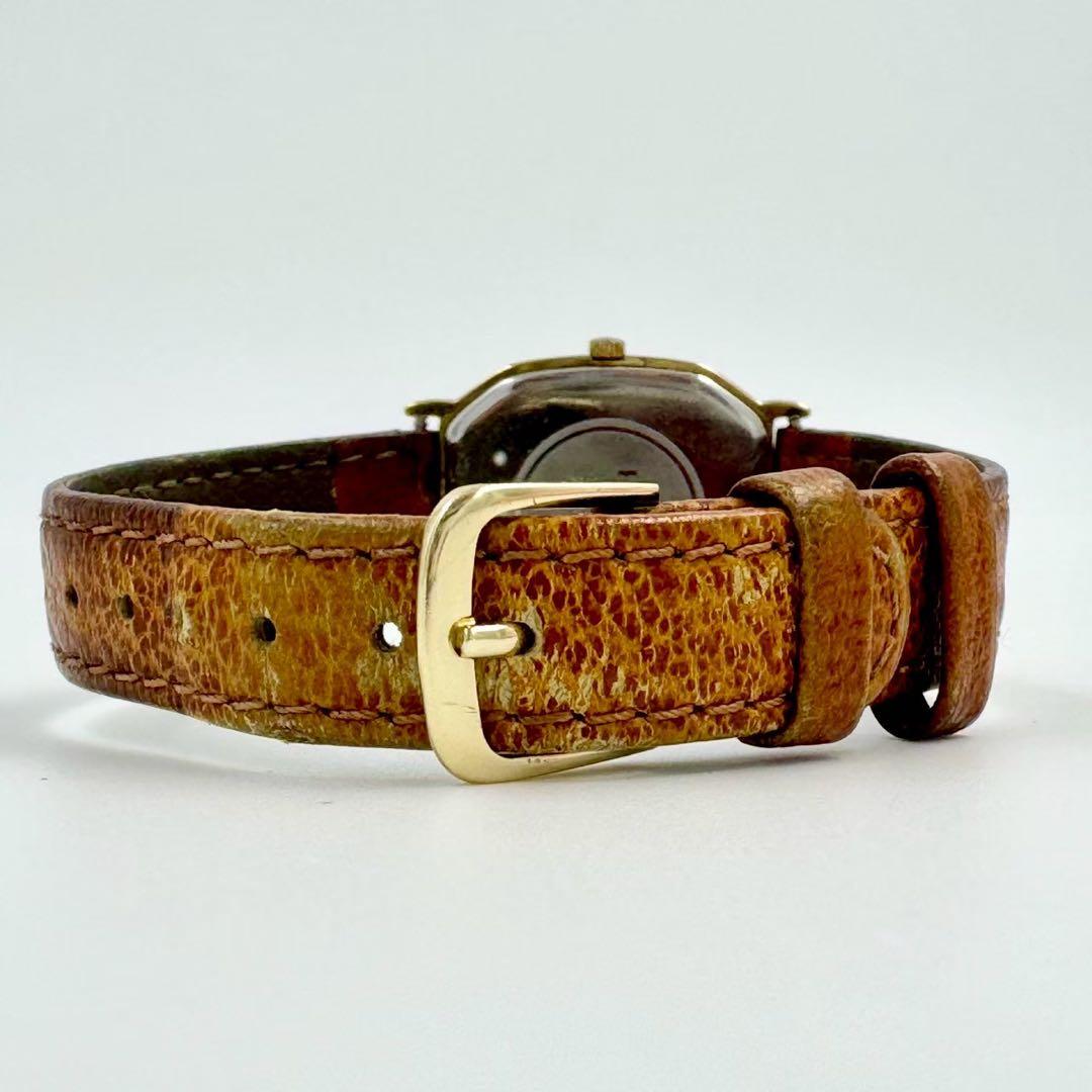 【新品電池】RADO オクタゴン ゴールド ブラック文字盤 ビンテージ 腕時計