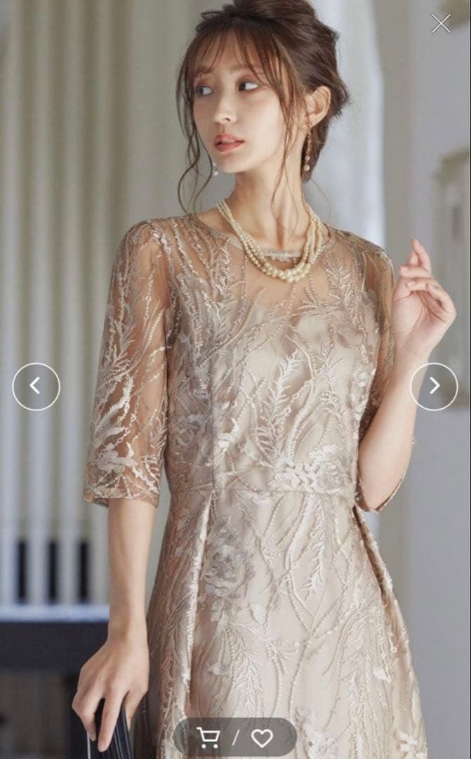 niana パーティドレス　お呼ばれドレス　ベロアリボンセット