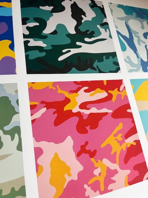 額装済/camouflage 1987/アンディウォーホル/ポスター/インテリア