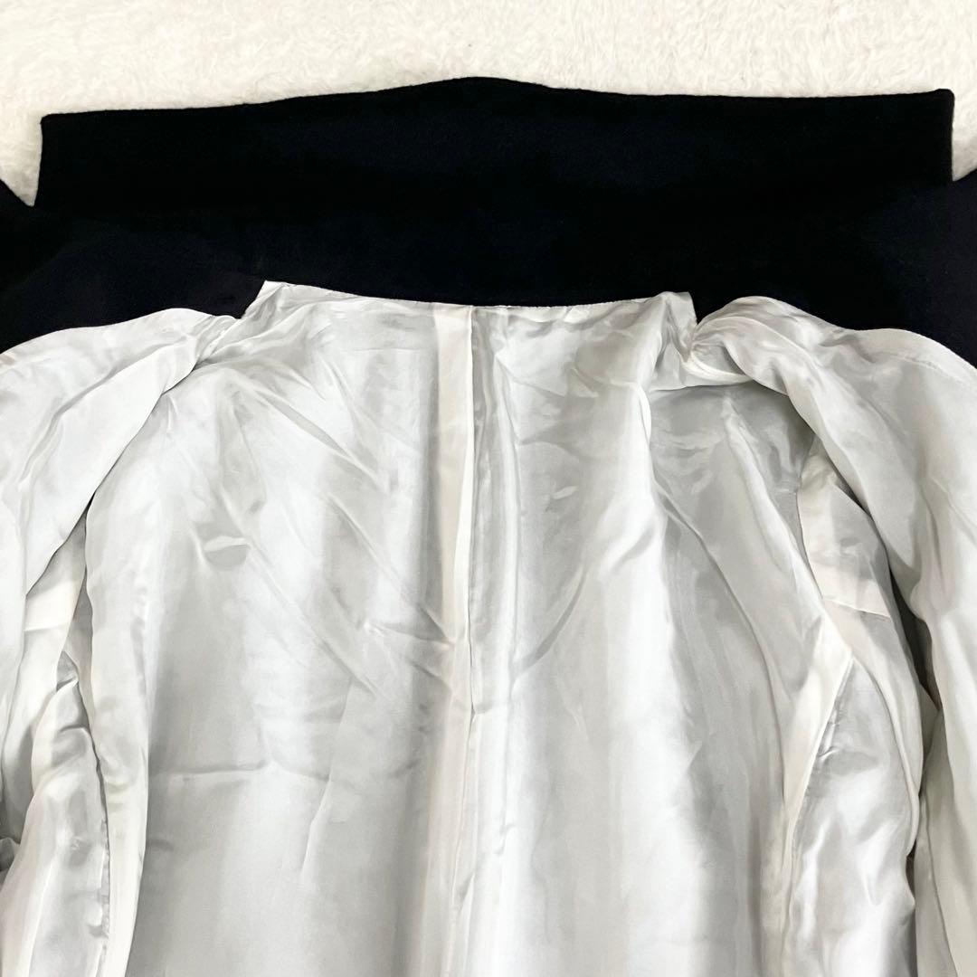 bajra バジュラ　アンゴラ　ウール　チェスターコート　ブラック　3