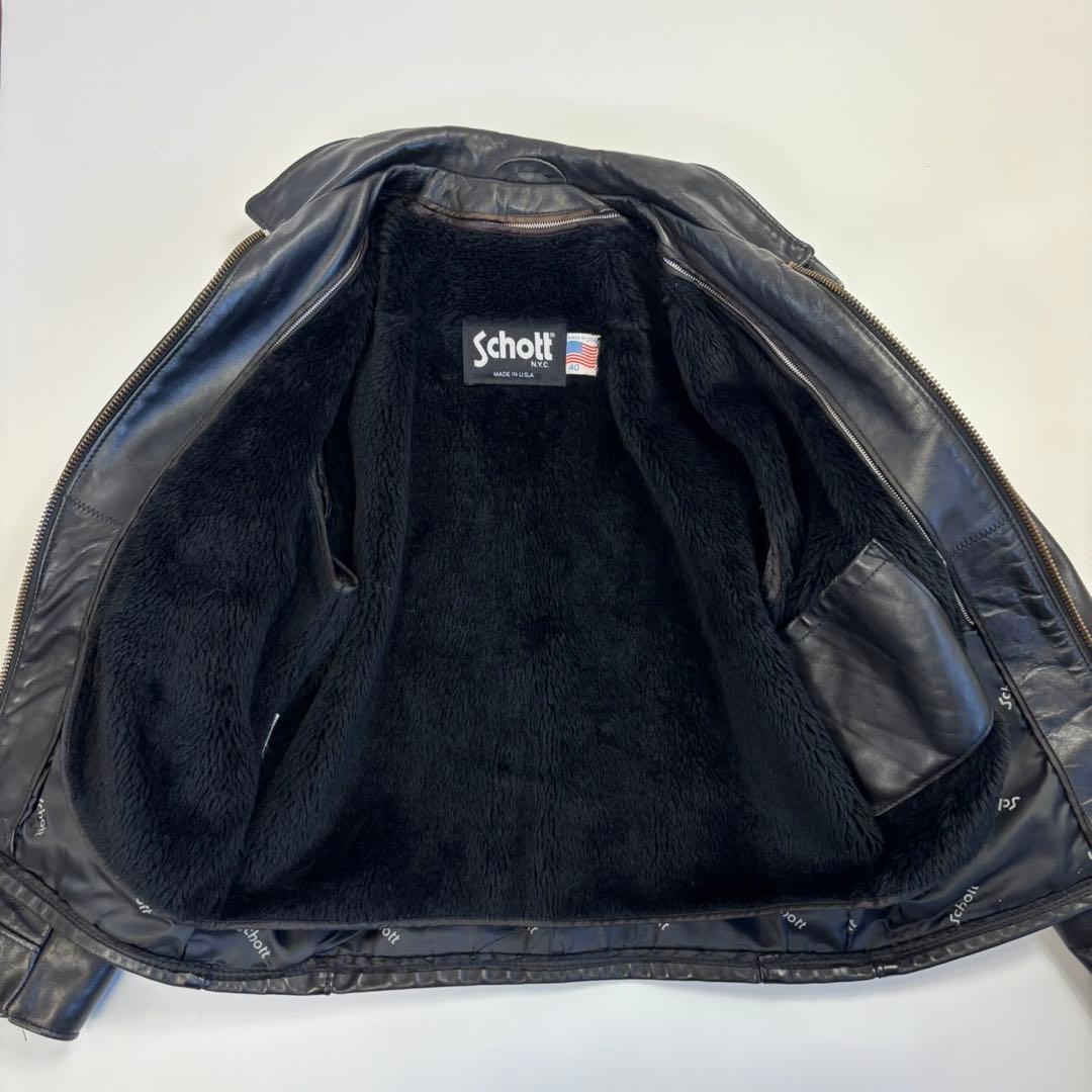 Schott ショット ボアライナー トラッカージャケット 40 AT101