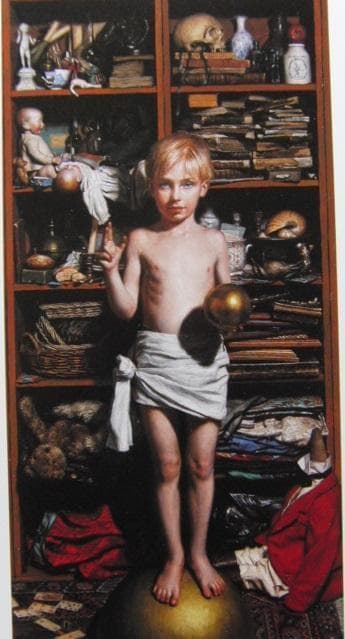 古吉弘、画室のモデル、希少な画集より、新品高級額、額装付、状態良好