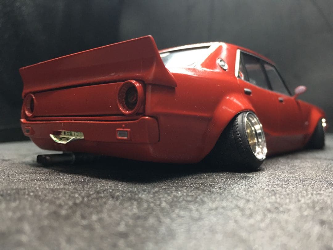 旧車プラモデル完成品アオシマスカイラインケンメリ