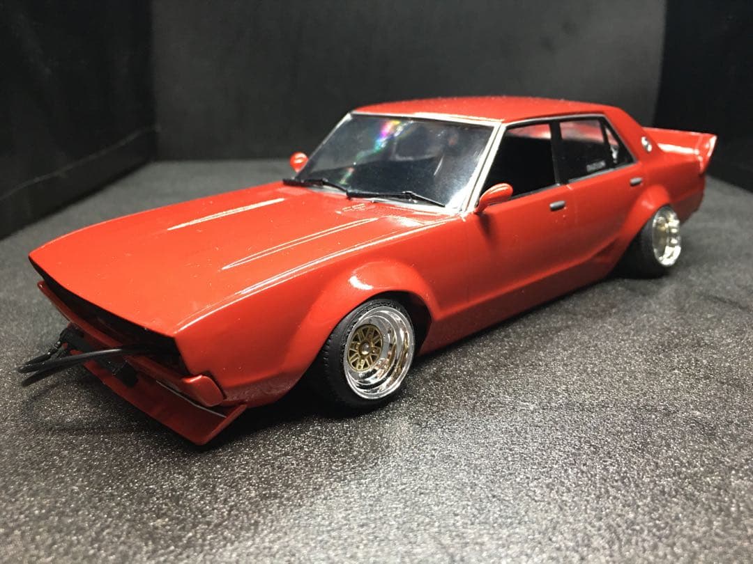 旧車プラモデル完成品アオシマスカイラインケンメリ