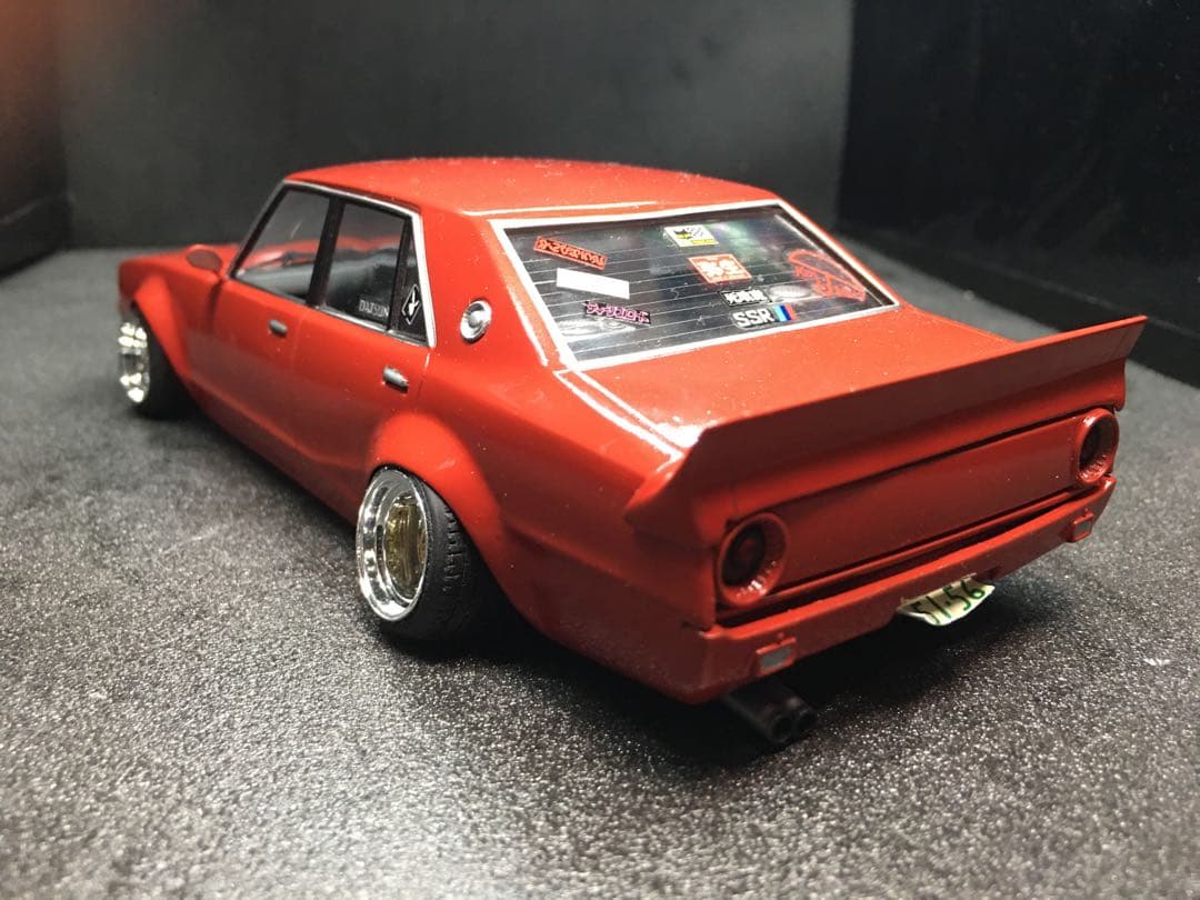 旧車プラモデル完成品アオシマスカイラインケンメリ