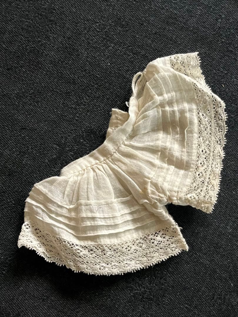 アンティークフランスフレンチビスクドール小さなドール用ドレスセットミニョネット