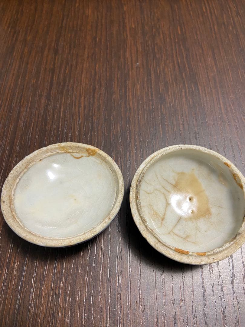 中国古美術　染付香合　呉須　染付　明　清　色絵