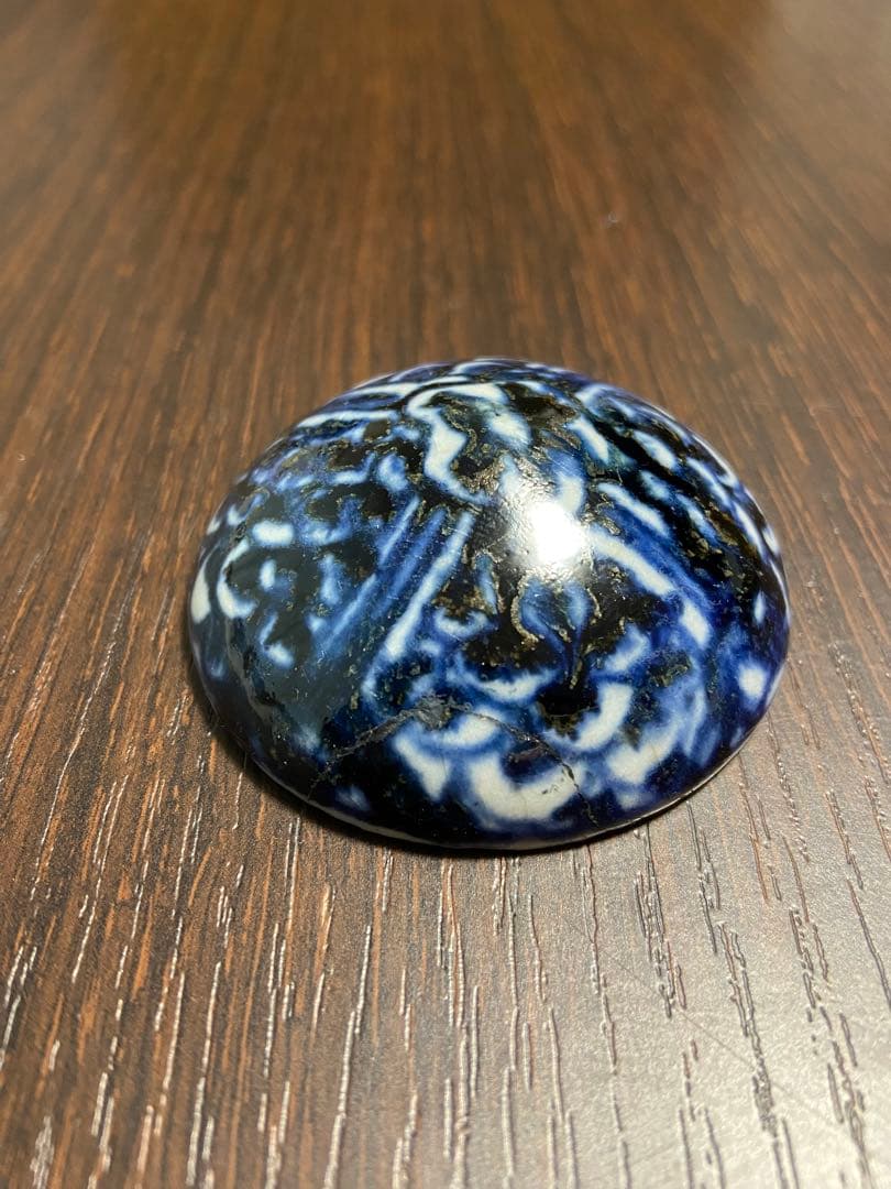 中国古美術　染付香合　呉須　染付　明　清　色絵