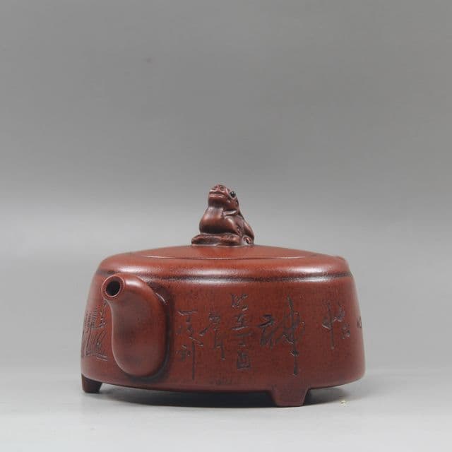 三本足獅壺  煎茶道具 中国古美術 紫砂壺・紫泥急須・茶壺・茶道具