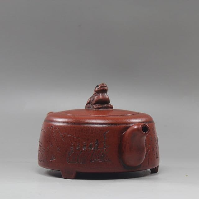 三本足獅壺  煎茶道具 中国古美術 紫砂壺・紫泥急須・茶壺・茶道具