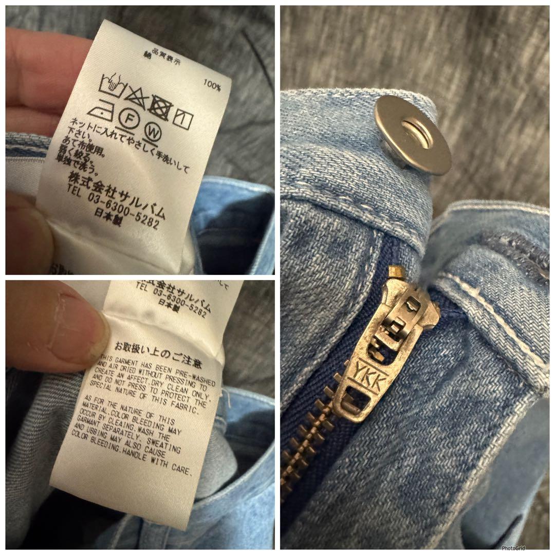 定価62700円 23SS sulvam サルエルデニムパンツ　S ジーンズ